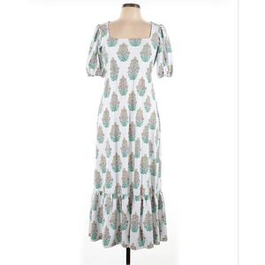 Smith & Quinn maxi dress floral Sz S white/pink/green